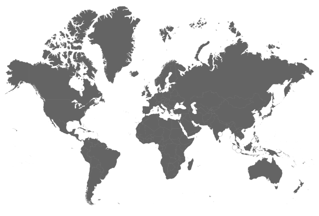 Illustration of the World Map in Gray Color